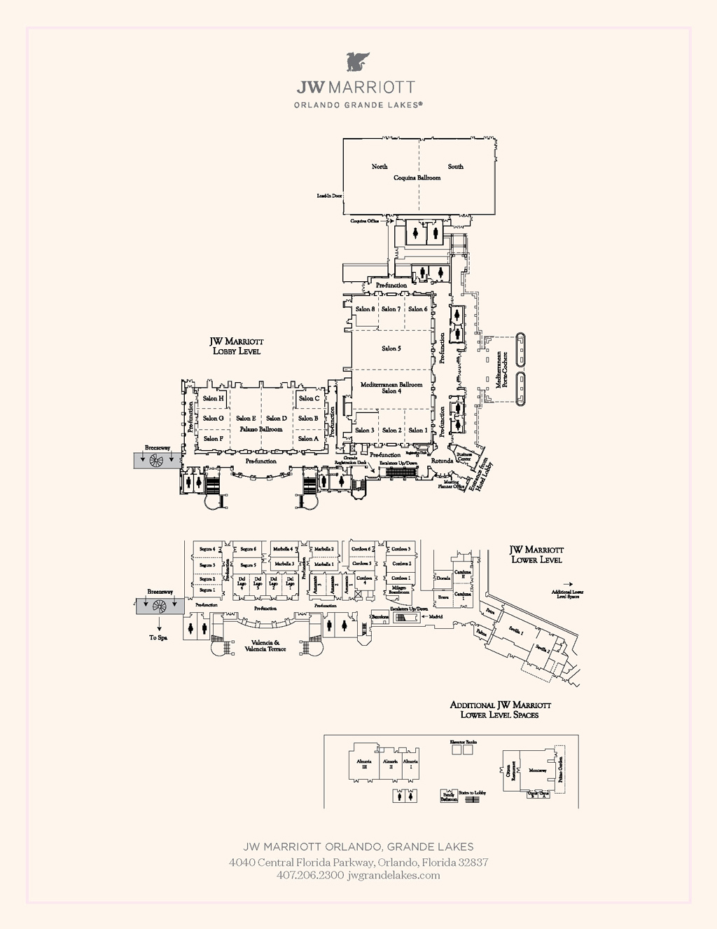 JW Marriott Property Map & Floor Plans - Las Vegas